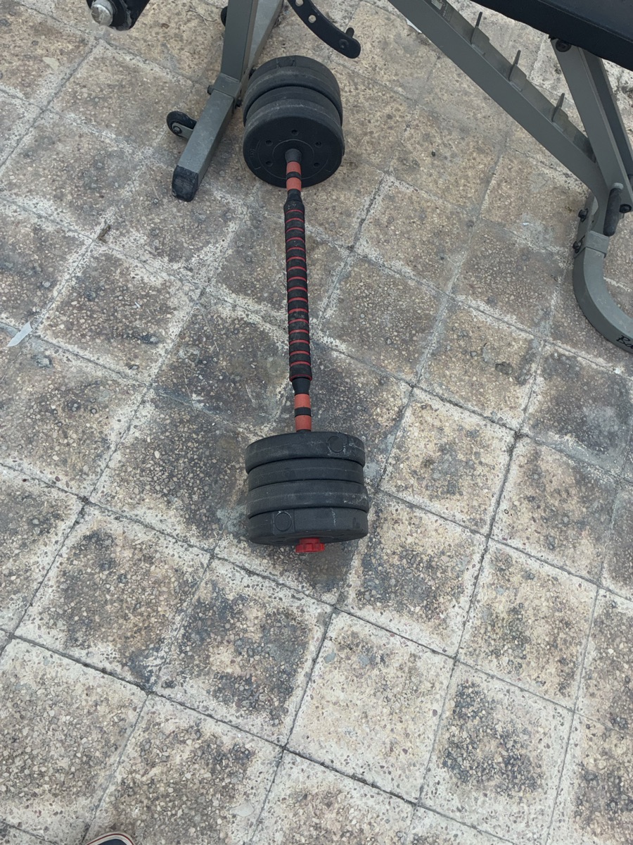 Gym exercise table and Bar and Plates - Image 5
