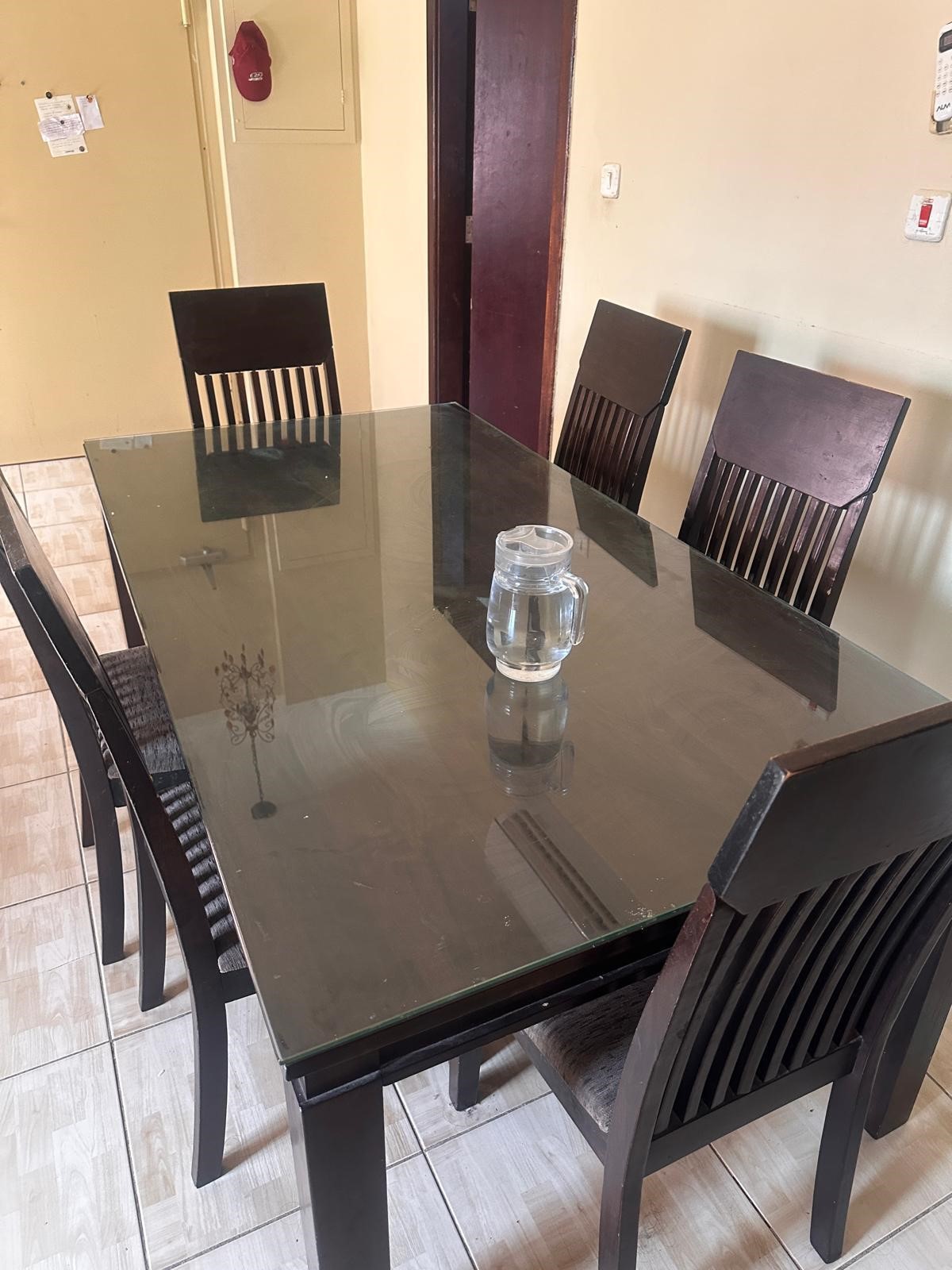 Dining table and chairs - 6 seater - Image 1