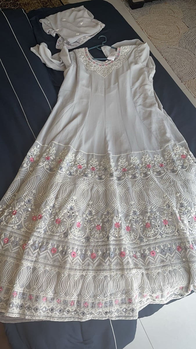 Beautiful Elegant Gown with Duppatta - Image 1