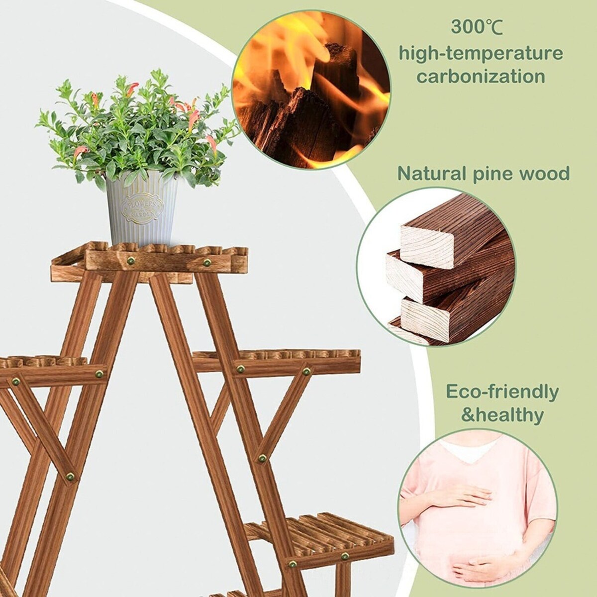 Brand New Sealed Packed Wodden Plant Stand for Indoor, Outdoor, balcony,Living Room - Image 10