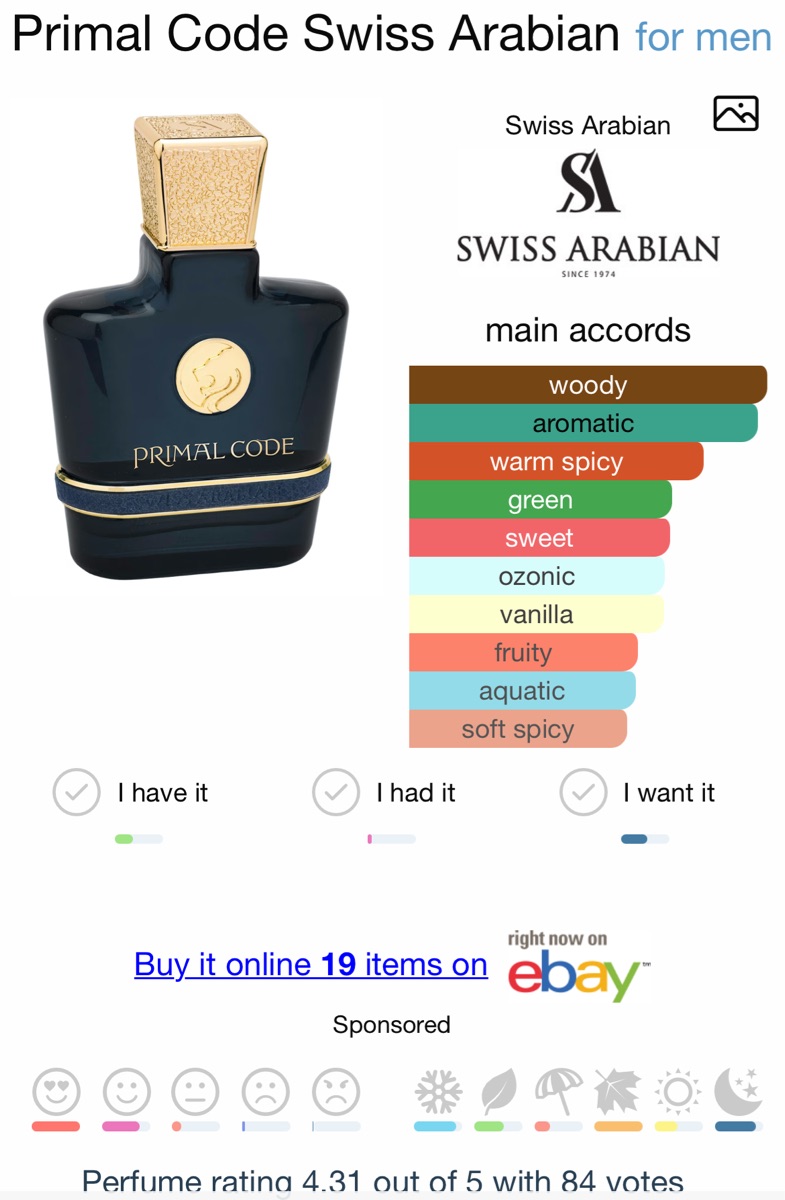 Swiss Arabian Primal Code 100ML For Men (BRAND NEW) - Image 4