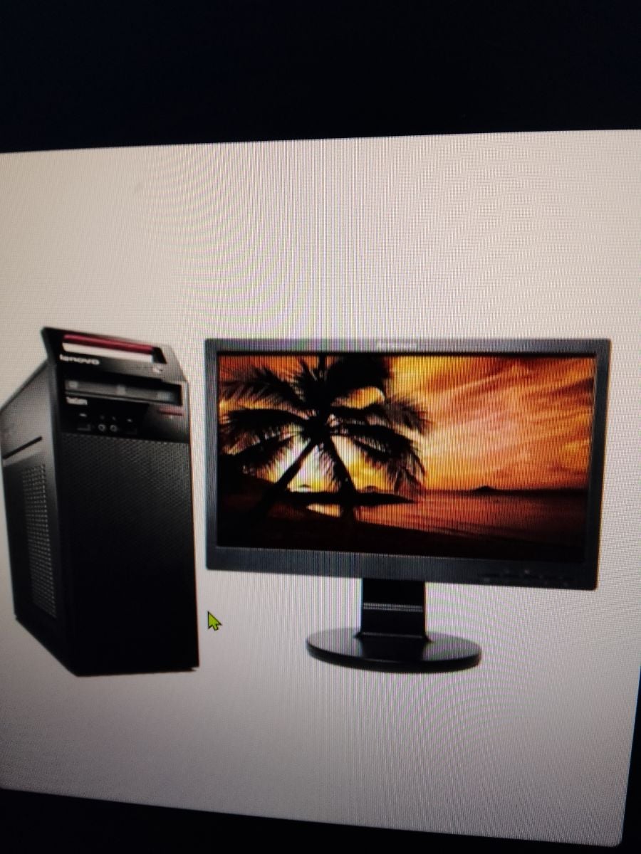 Lenovo think center edge moniter and CPU for sale - Image 5