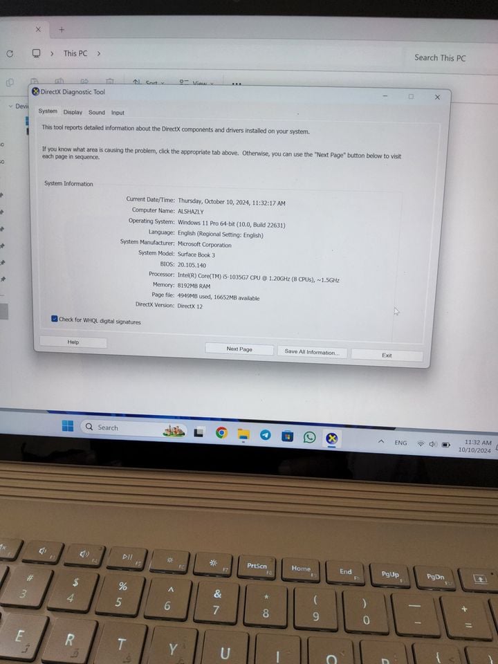 Surface book 3 i5 10th 8Gb ram 2 VGA Cards detachable touch 13.5 - Image 4