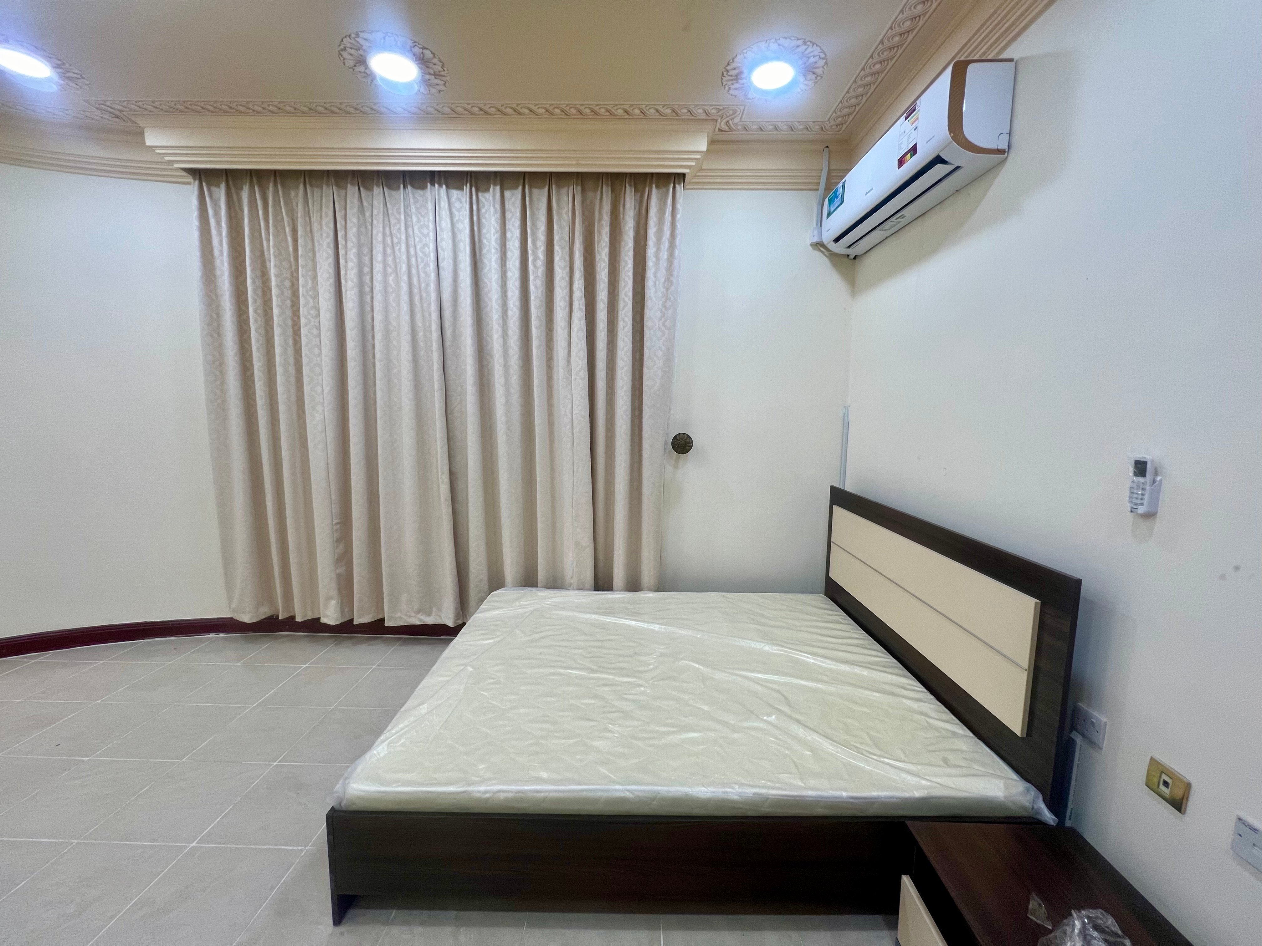 Bed with Mattress, Side Table, Wardrobe, Dressing Table Set - Image 2