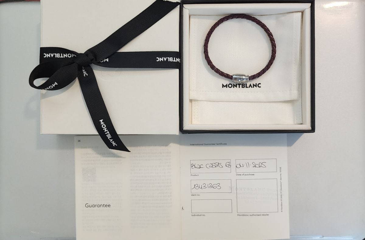 MONTBLANC Leather Bracelet(NEVER USED) - Image 1