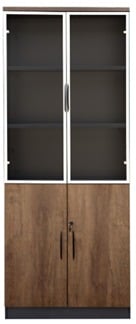 2 DOOR FILING CABINET WITH GLASS DOOR FOR SALE - Image 1