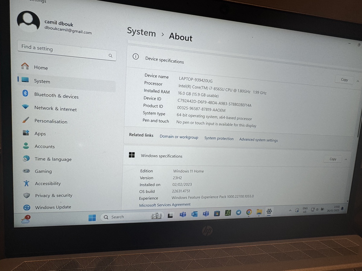Laptop Hp Core I7 13 Inches - Image 3