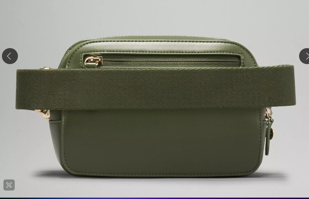 Lululemon Cactus Leather Belt Bag – Olive Green/Gold (Brand New!) - Image 3