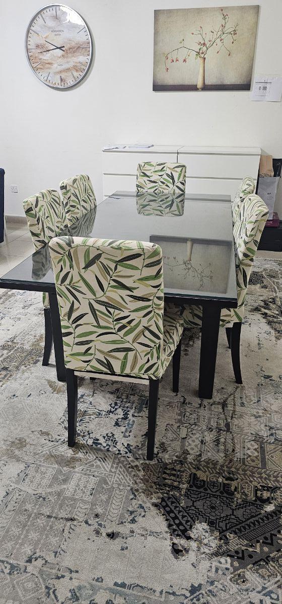 IKEA dining table 6 chairs - Image 1
