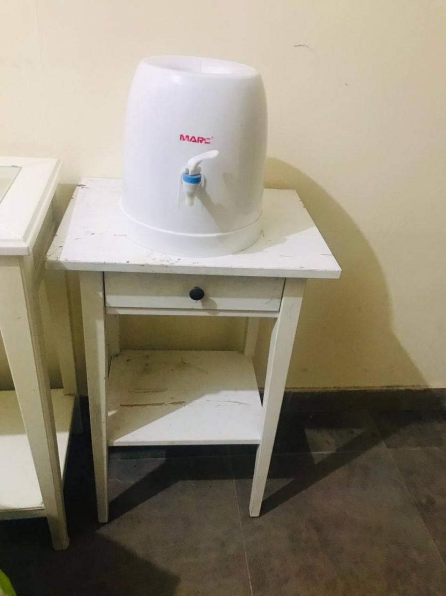 Good condition sofa set with table and glass table small ,water dispenser - Image 7