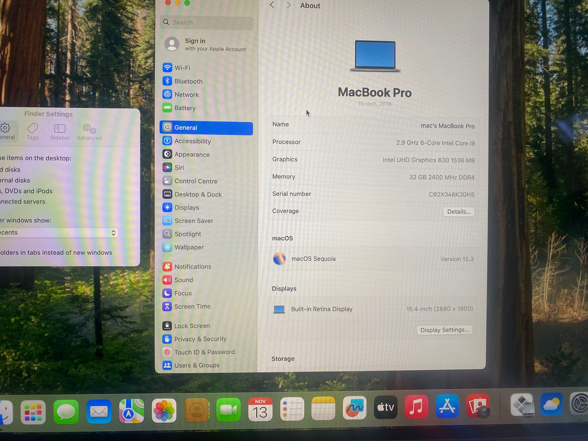 MAC BOOK PRO i9 32 GB RAM 15.4" with with charger, Cable and Bag  - Image 2