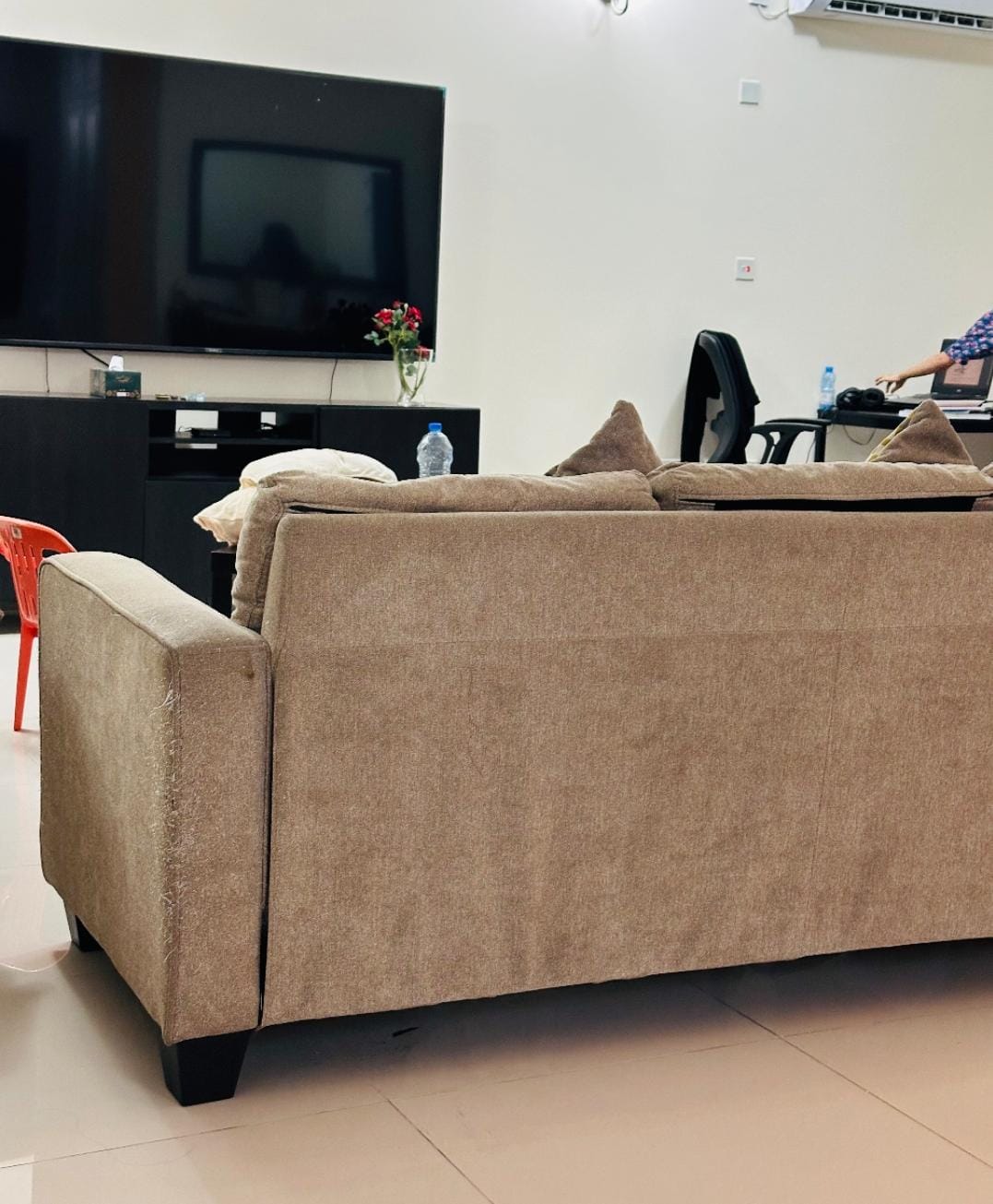 PAN Home 3 seater sofa with  2 cushions - Image 3