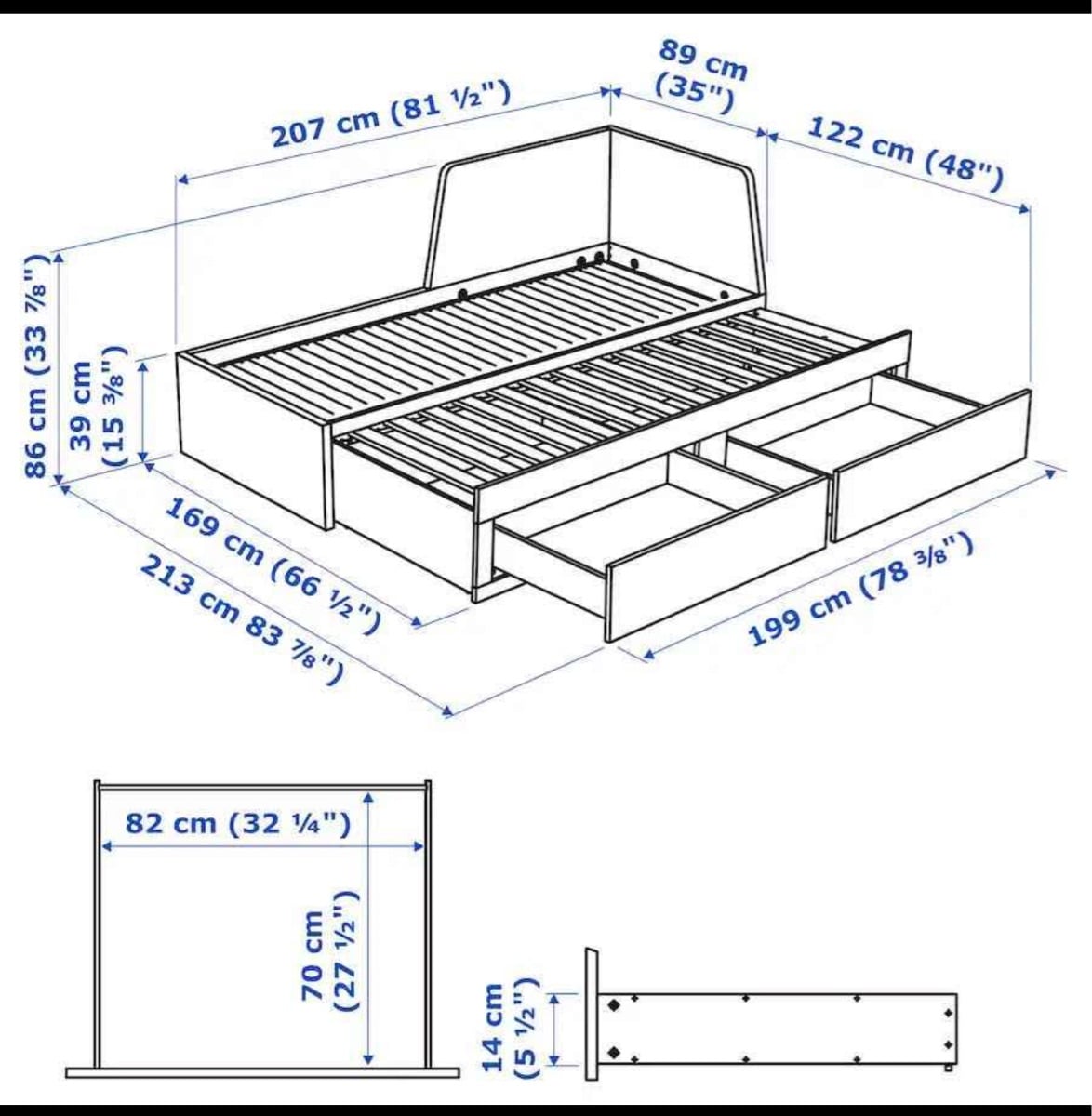 IKEA pull out Bed with two Mattress - Image 2