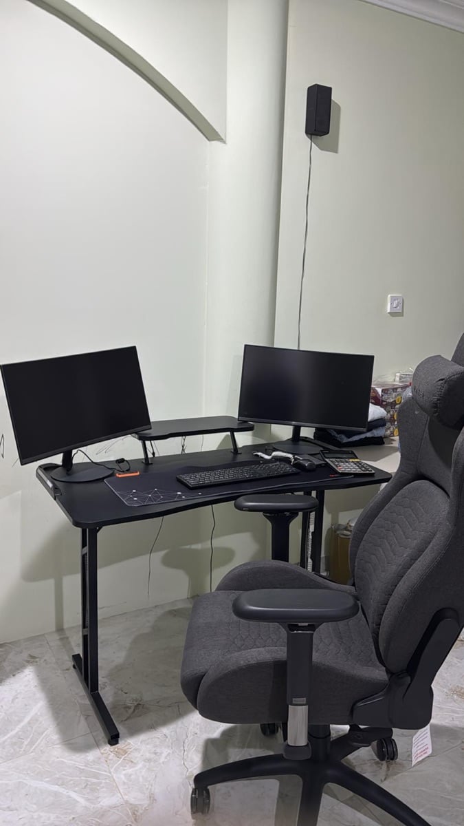 Two Samsung Curved LED screen 21" (Size not sure) Razer Iskur with Lombard Support Gaming chair with LED strip Lights - Image 1