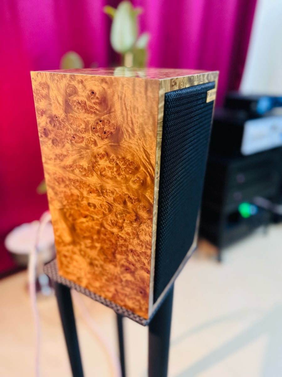 Falcon Acoustics LS3/5a Gold Badge Speakers Golden Madrone 50th [Limited Edition] - Image 9