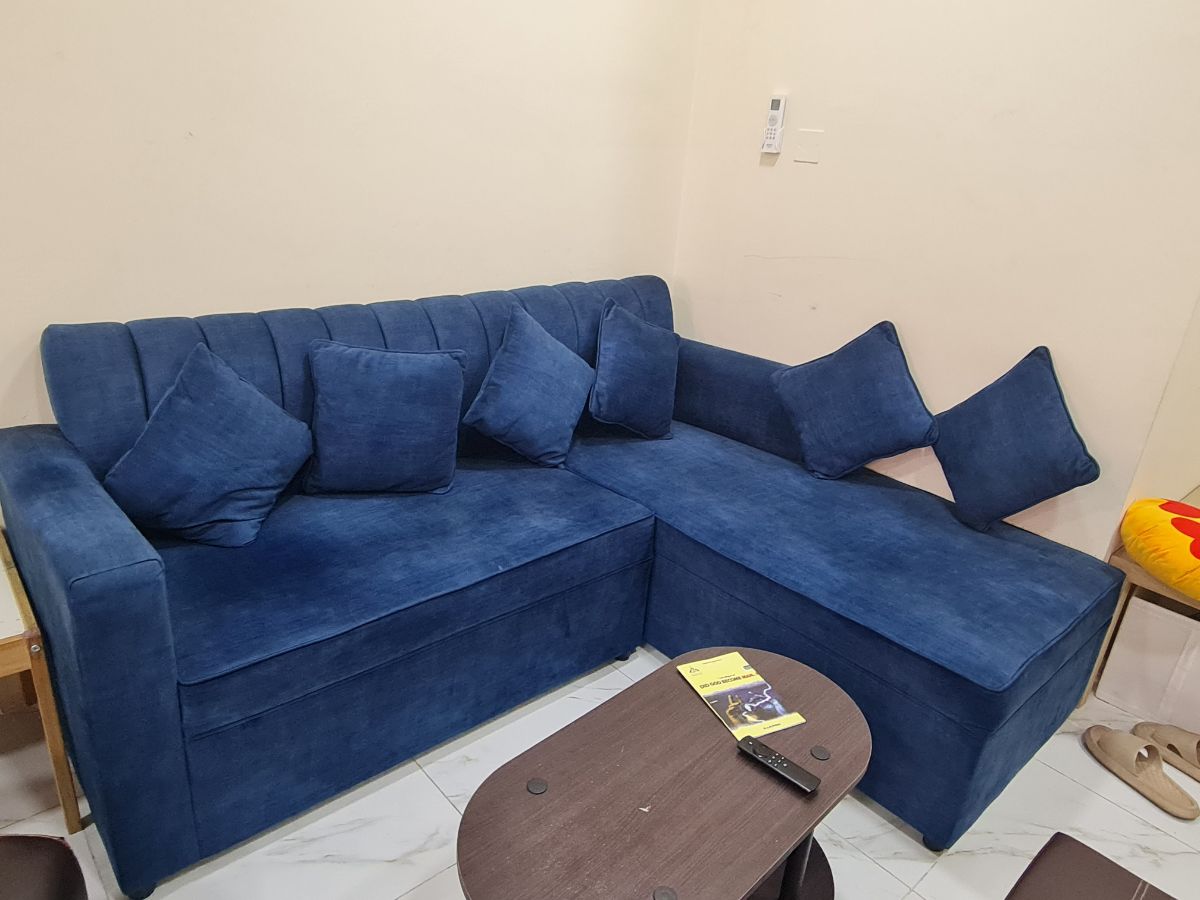 L Shaped Blue colour sofa - Image 2