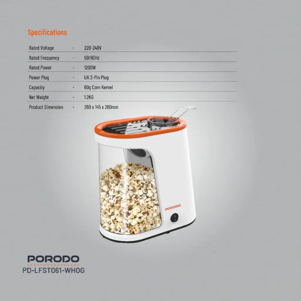 PORODO  AIR-POPPED POPCORN MAKER  - Image 2