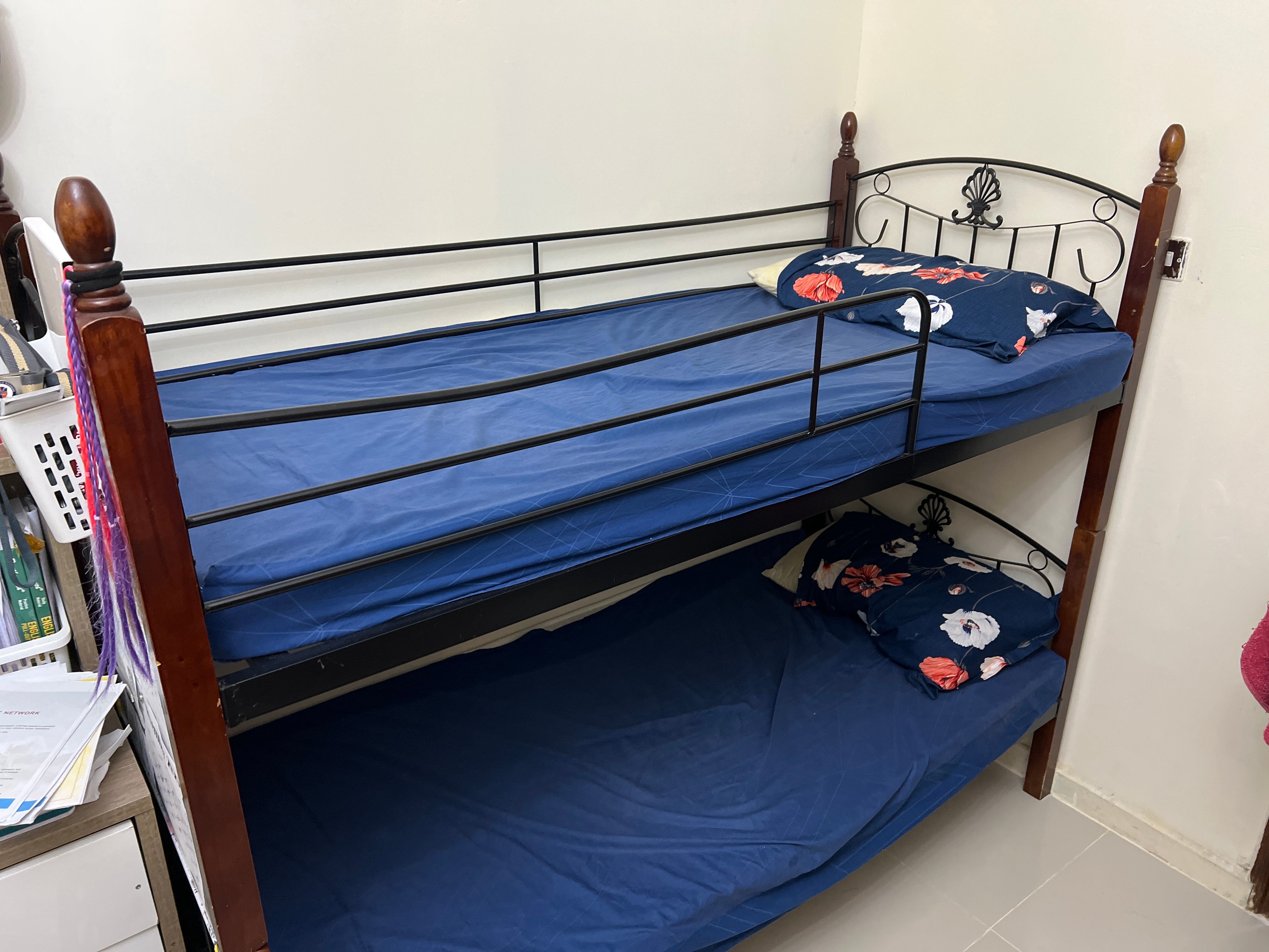 Wooden bunk bed with mattress  - Image 4