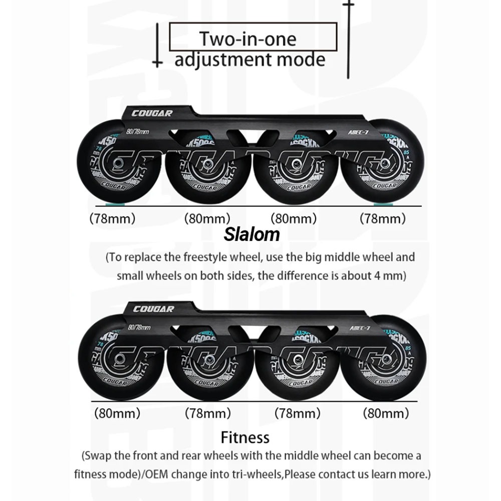 MZS509C Cougar Super Freestyle Slalom Inline Roller Skates - Image 5