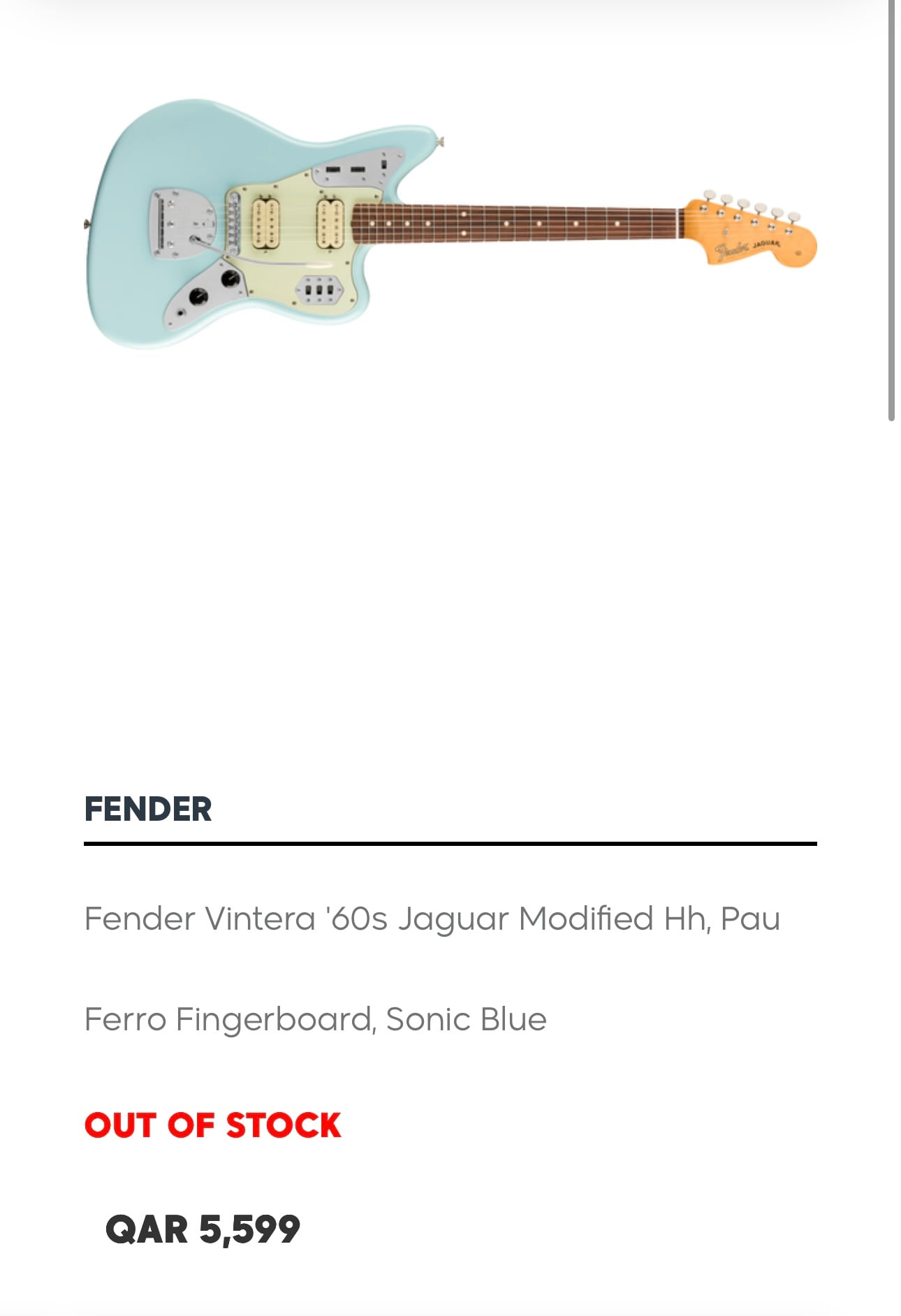 Fender Jaguar Vintera 60s Electric guitar - Image 4
