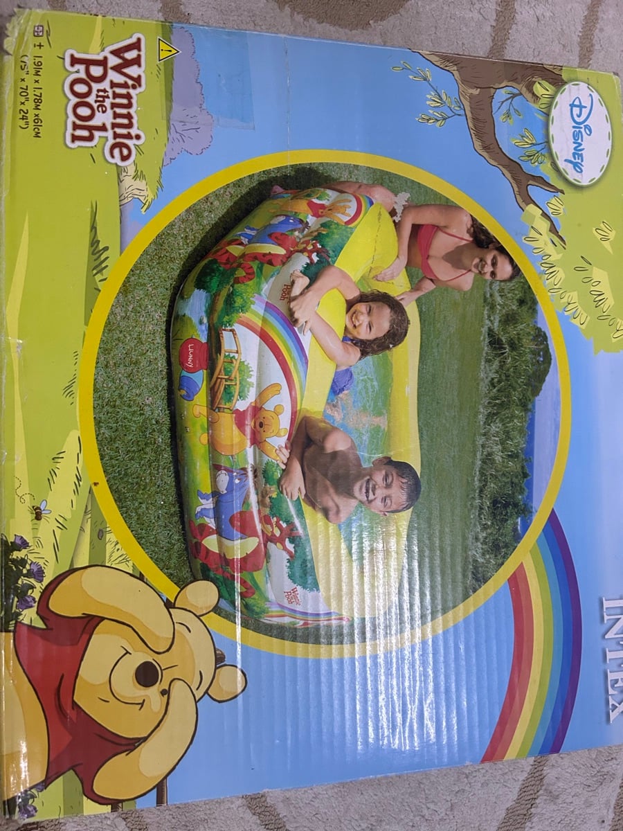 For sale…  Winnie The Pooh Inflatable Pool + Intex Air pump - Image 4