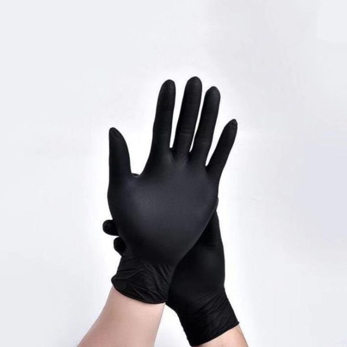 RealPack Disposable Black Vinyl Gloves - Image 1