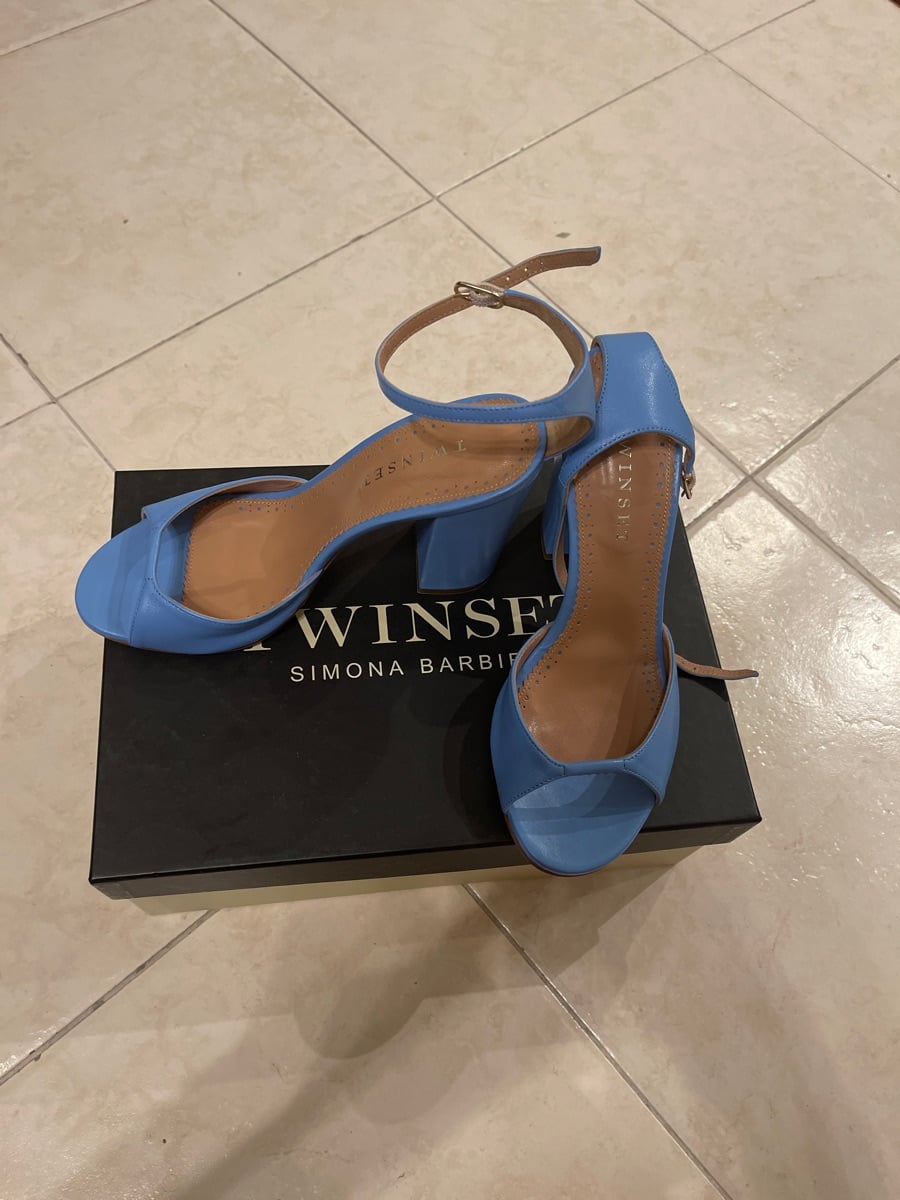 Twinset blue sandals /shoes New size 38 - Image 4