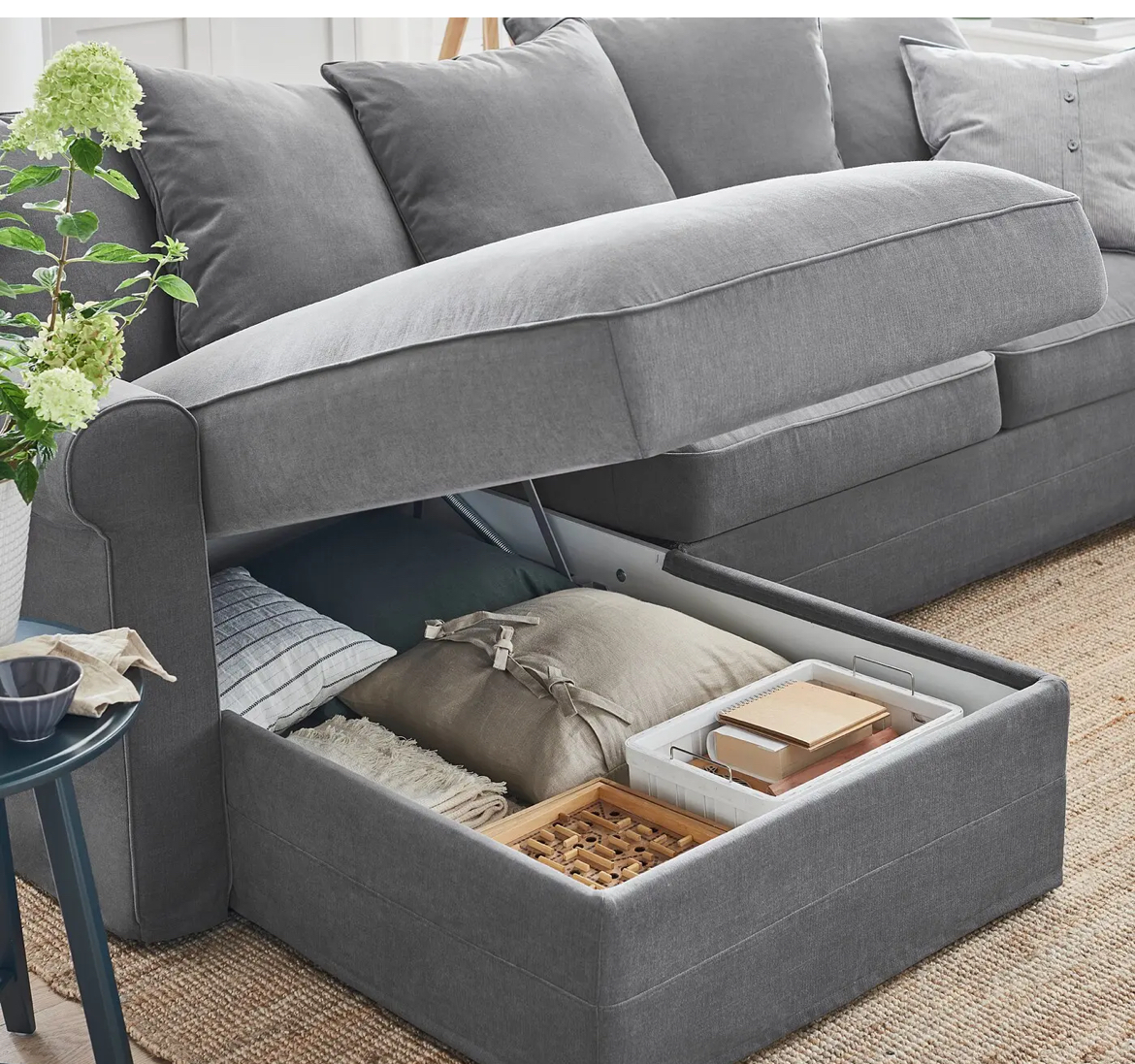 3seater sofa bed ikea grey - Image 5