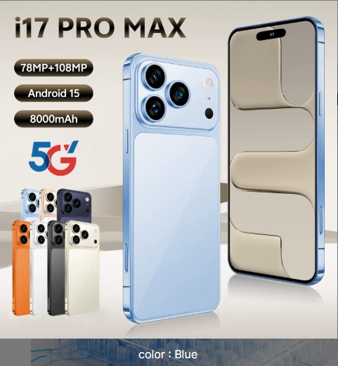Latest I17Pro Max Smartphone 7.3 Inch HD Display Android French Dual Card 108MP 16GB 1TB Storage Battery - Image 2