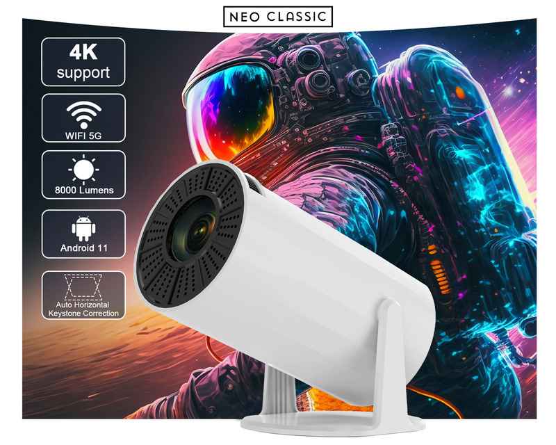 Neo Classic A1 Android Smart HD Projector – 8000 Lumen, WiFi Bluetooth - Image 9