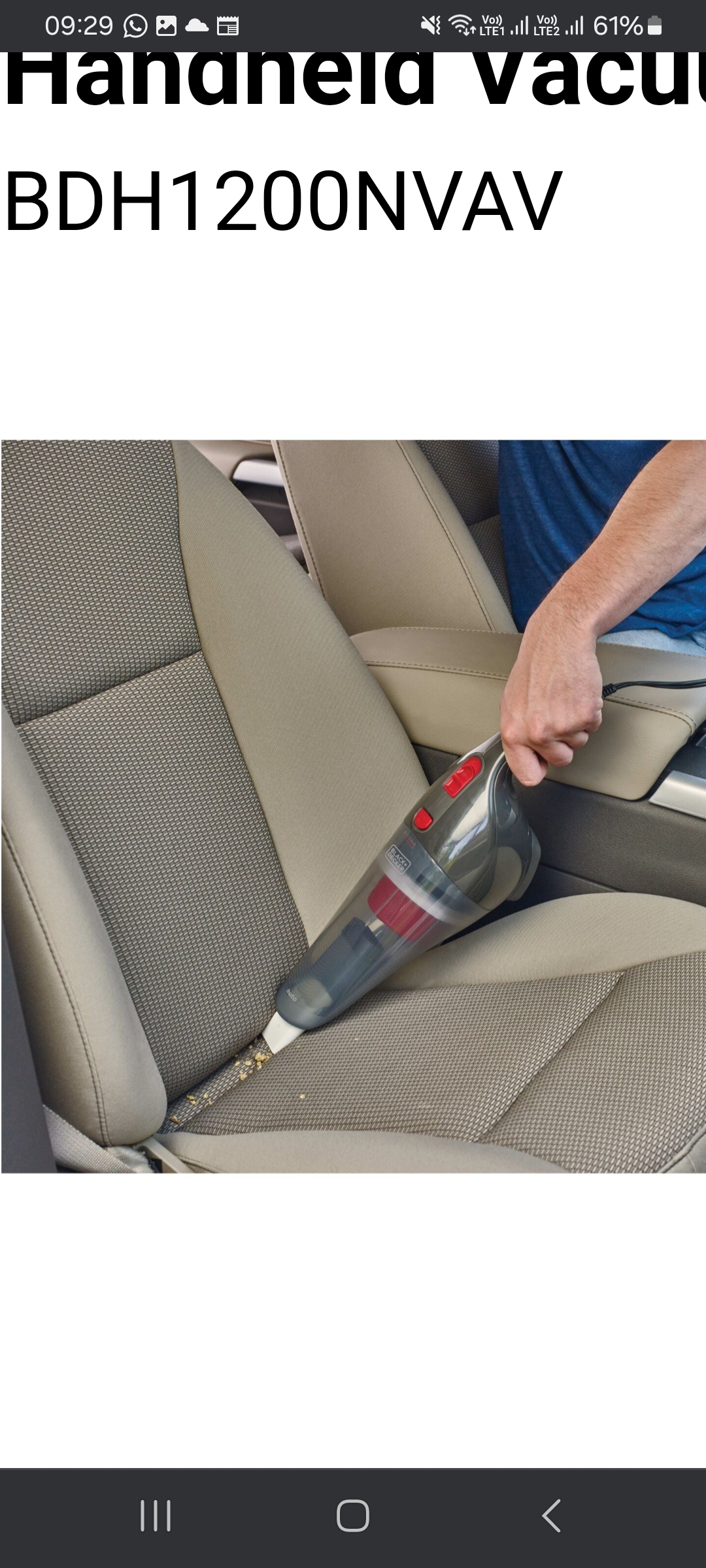 Black & Decker Car Vacuum Cleaner(used once only) - Image 4
