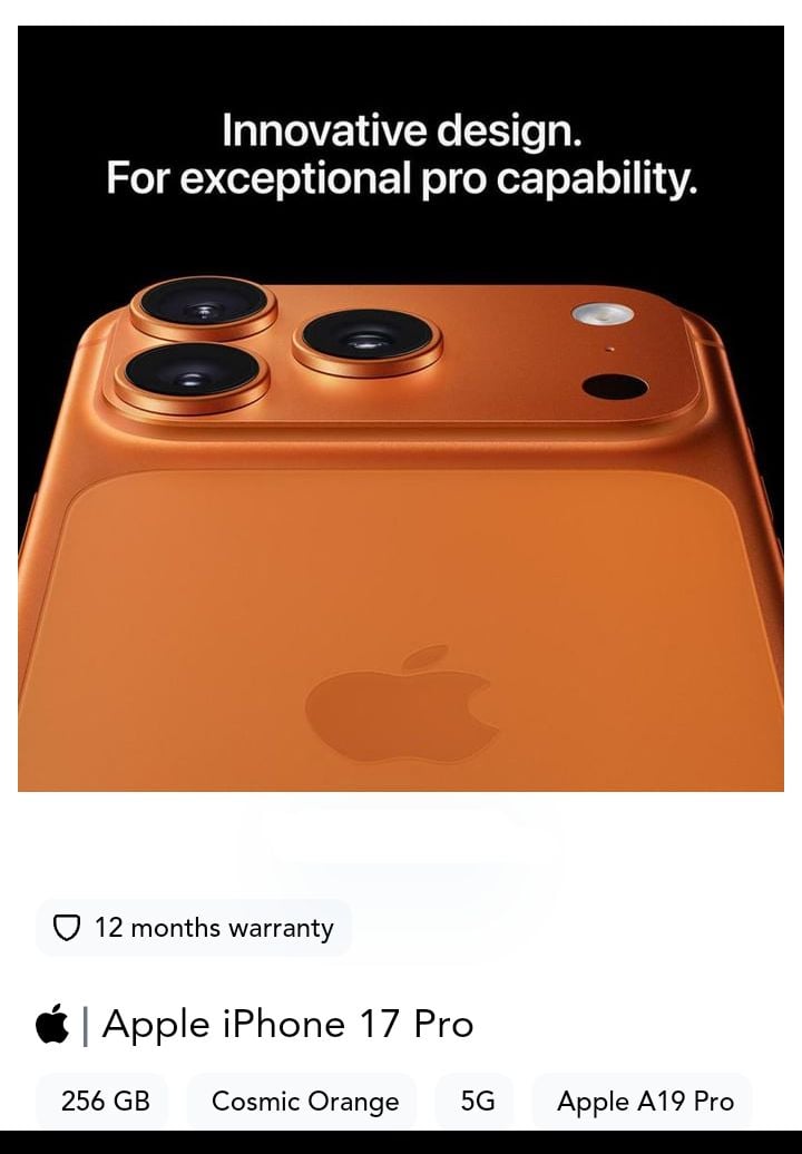 Iphone 17 pro max 256/gb cosmic orange Qr.5300 - Image 2