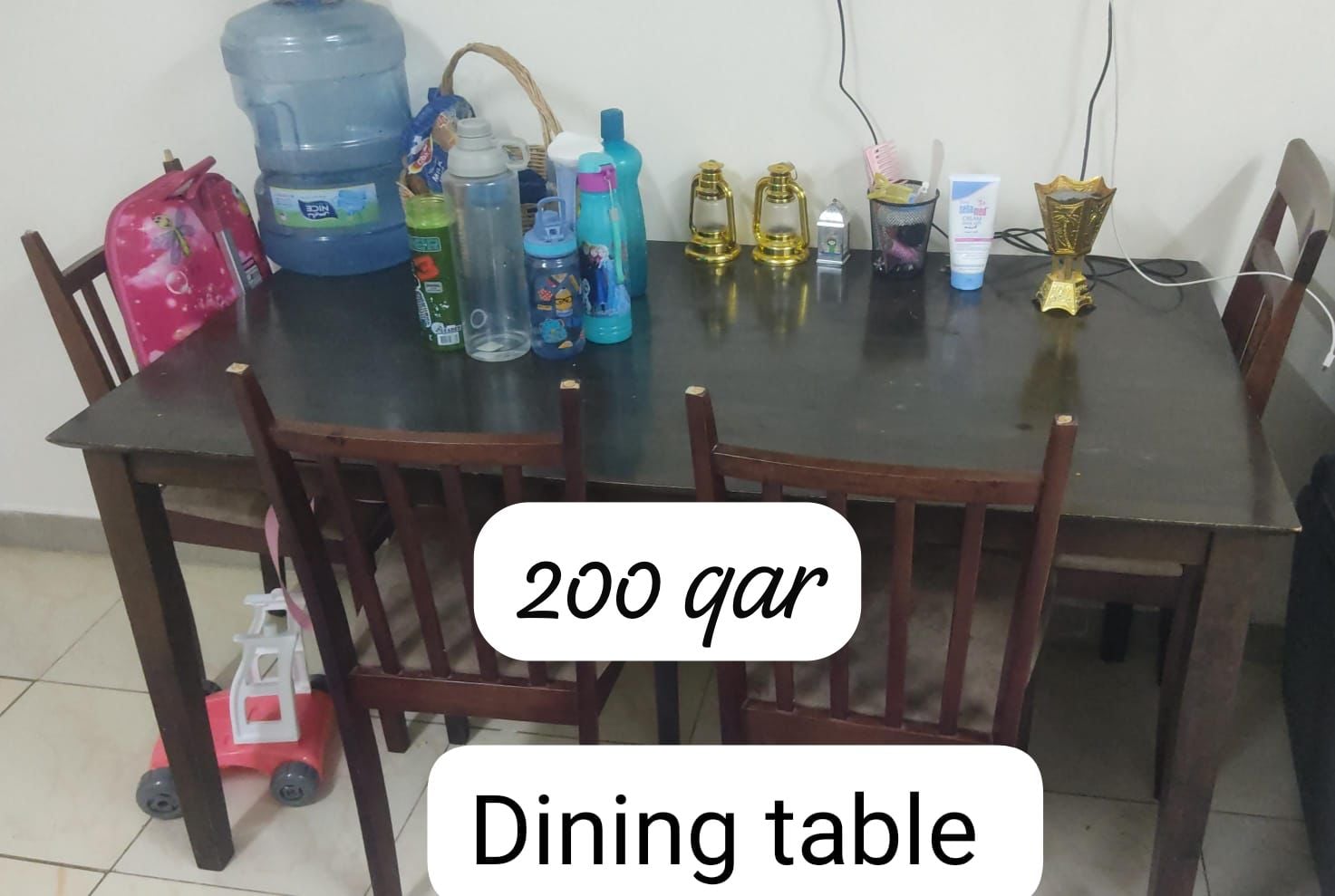 Dressing Table ,Dining table & Steel Cupboard  for sale - Image 2