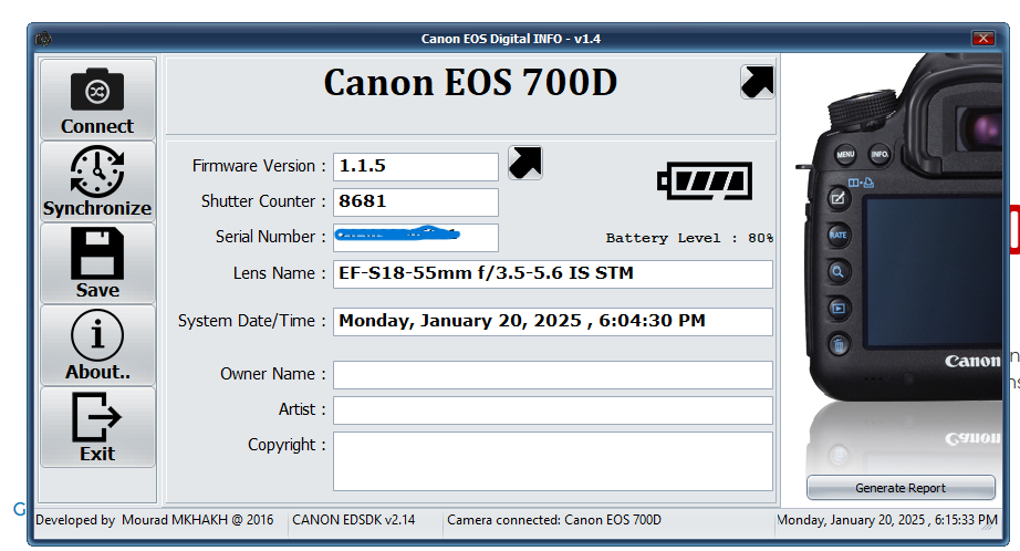 Canon DSLR 700D 18-55mm Lens with extra 50mm Lens - Image 7