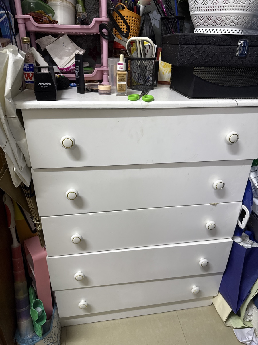 6 door cupboard with addition 6 door on top for 700  Chest of drawers (5 drawers) for 250 - Image 2