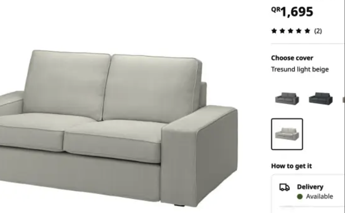 IKEA KIVIK 2 SEATER SOFA  - Image 3