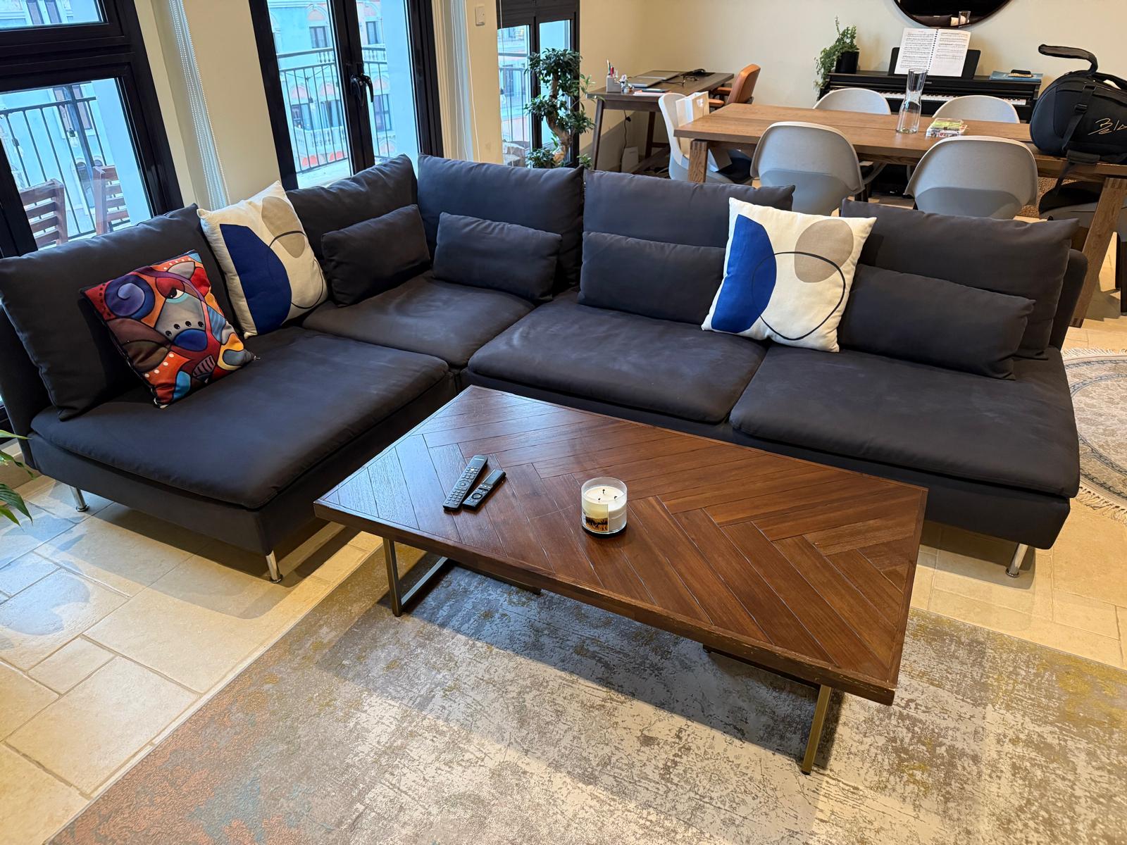  Sofa L Shape Dark grey good as new - Ikea - Image 3