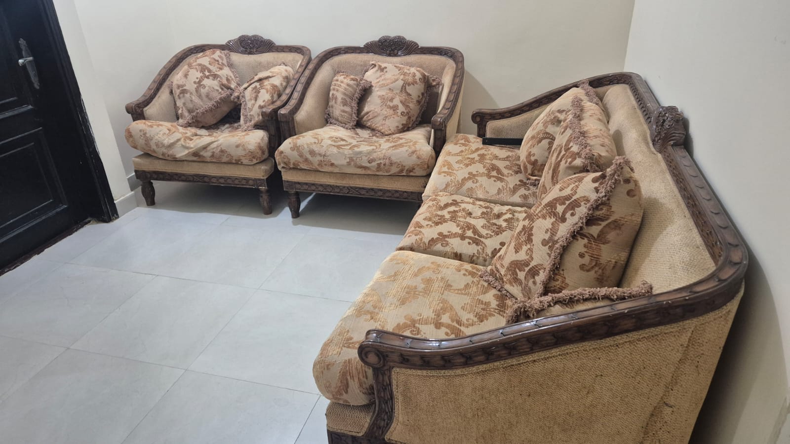 Wooden Sofa Set for Sale - Image 1