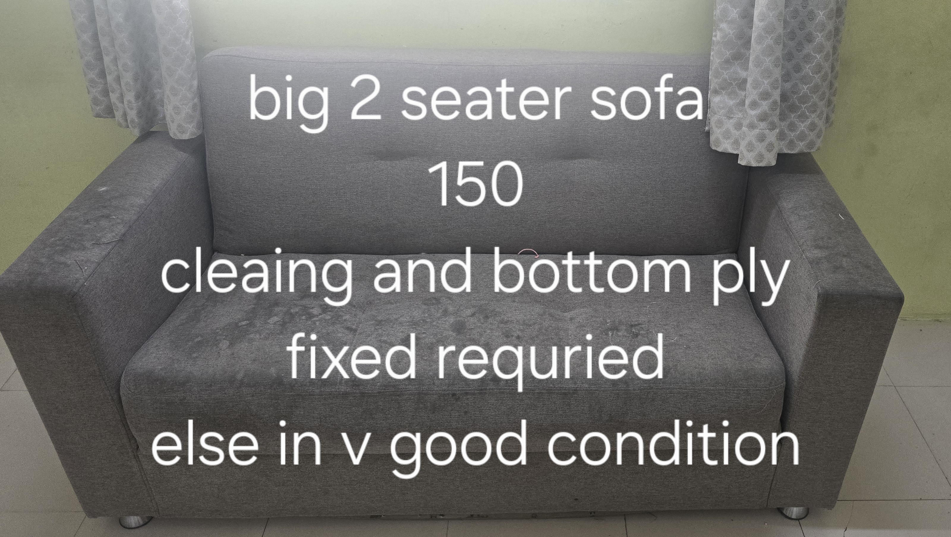 2 big seater sofa - Image 1