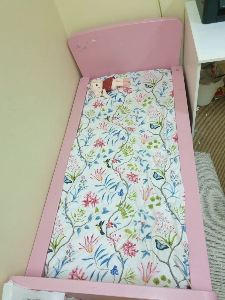 ikea kids bed with mattress and bookcase - Image 3
