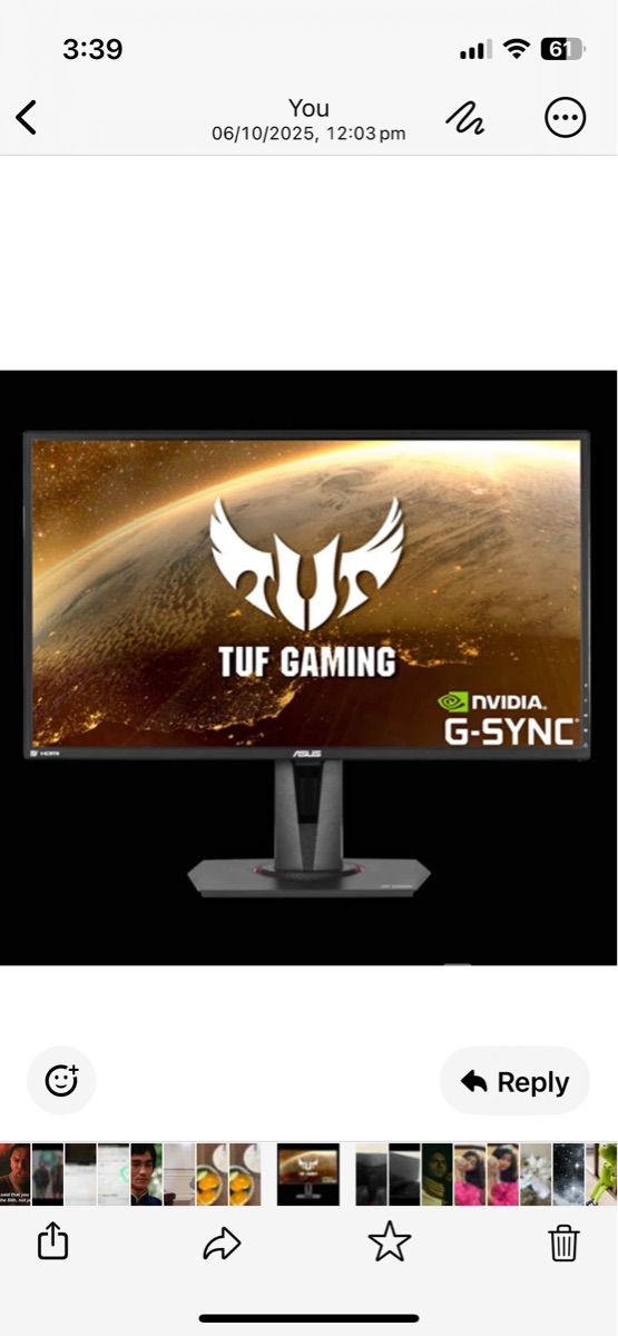 ASUS 2K GAMING MONITOR - Image 2