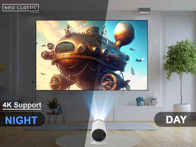 Neo Classic A1 Android Smart HD Projector – 8000 Lumen, WiFi Bluetooth - Image 8