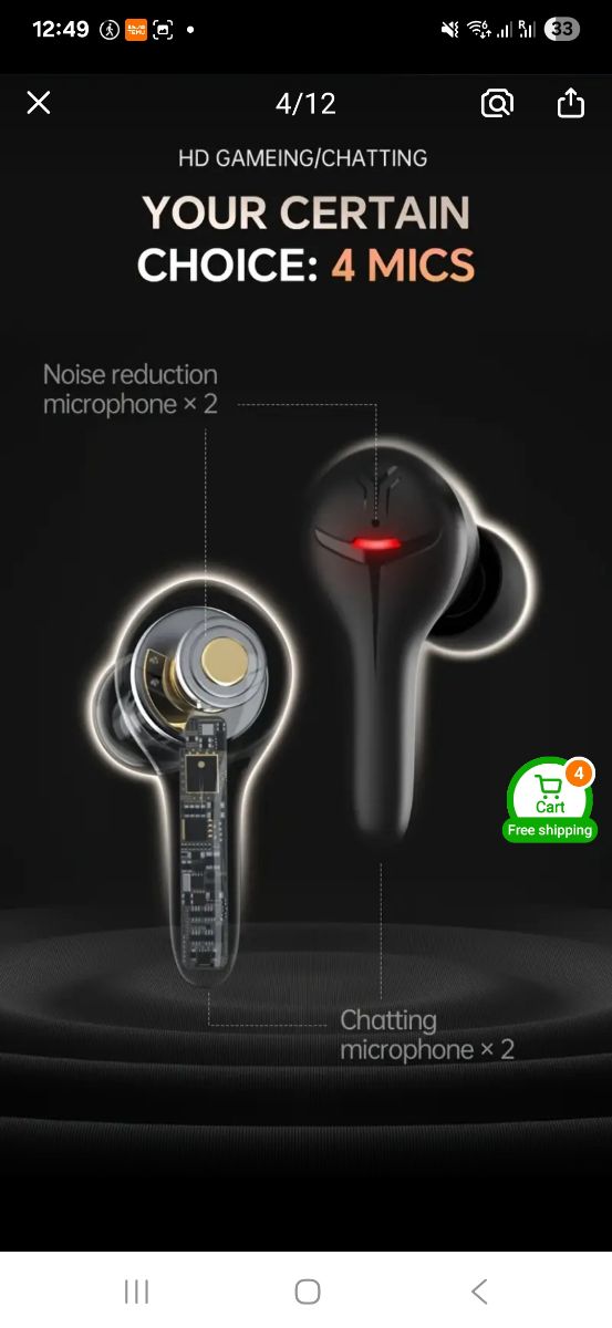 4 microphone wireless gaming airphone - Image 17