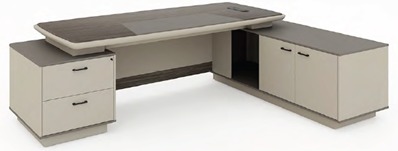 EXECUTIVE DIRECTOR L-SHAPE OFFICE DESK SIZE 280X150X75 CM - Image 2