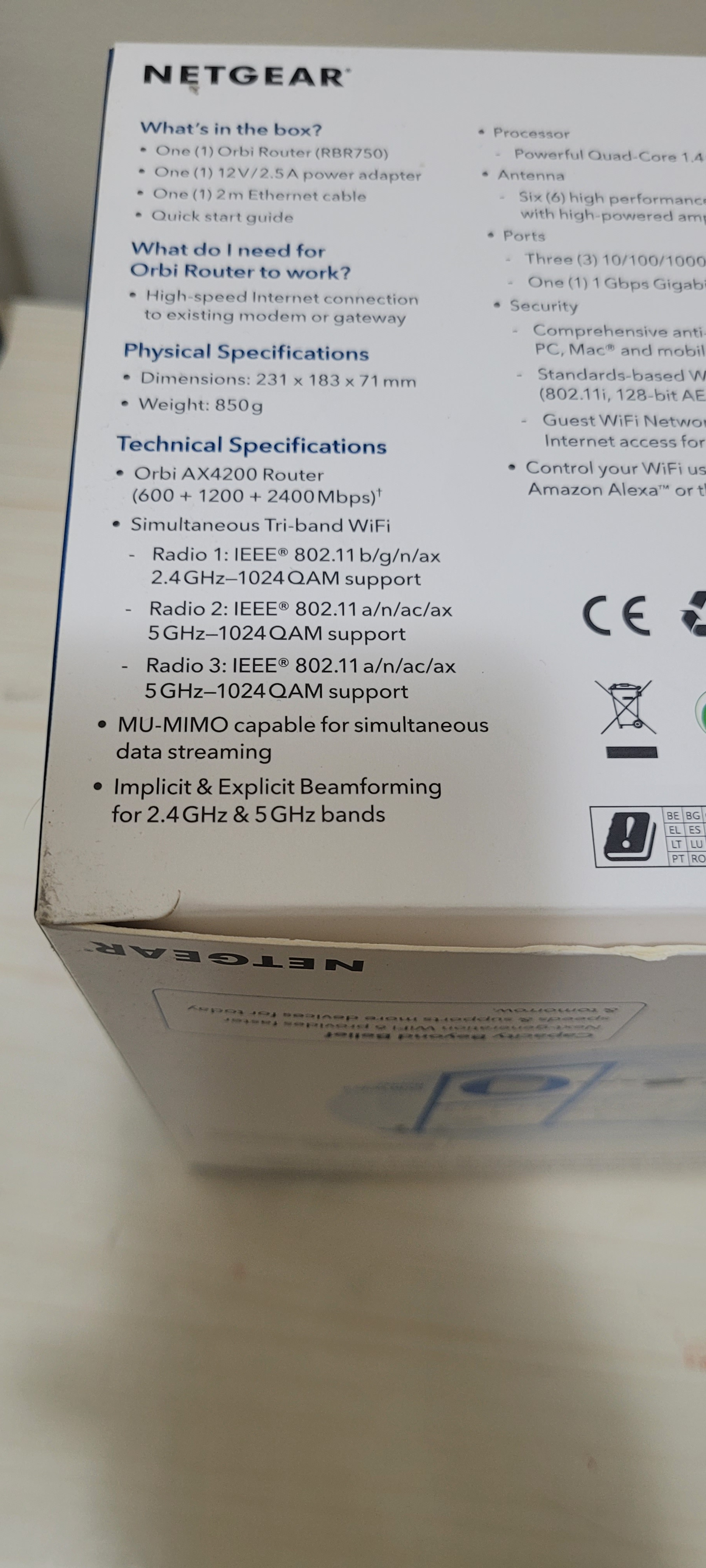 Netgear Orbi RBR750 Tri-band mesh WiFi 6 Router  - Image 2