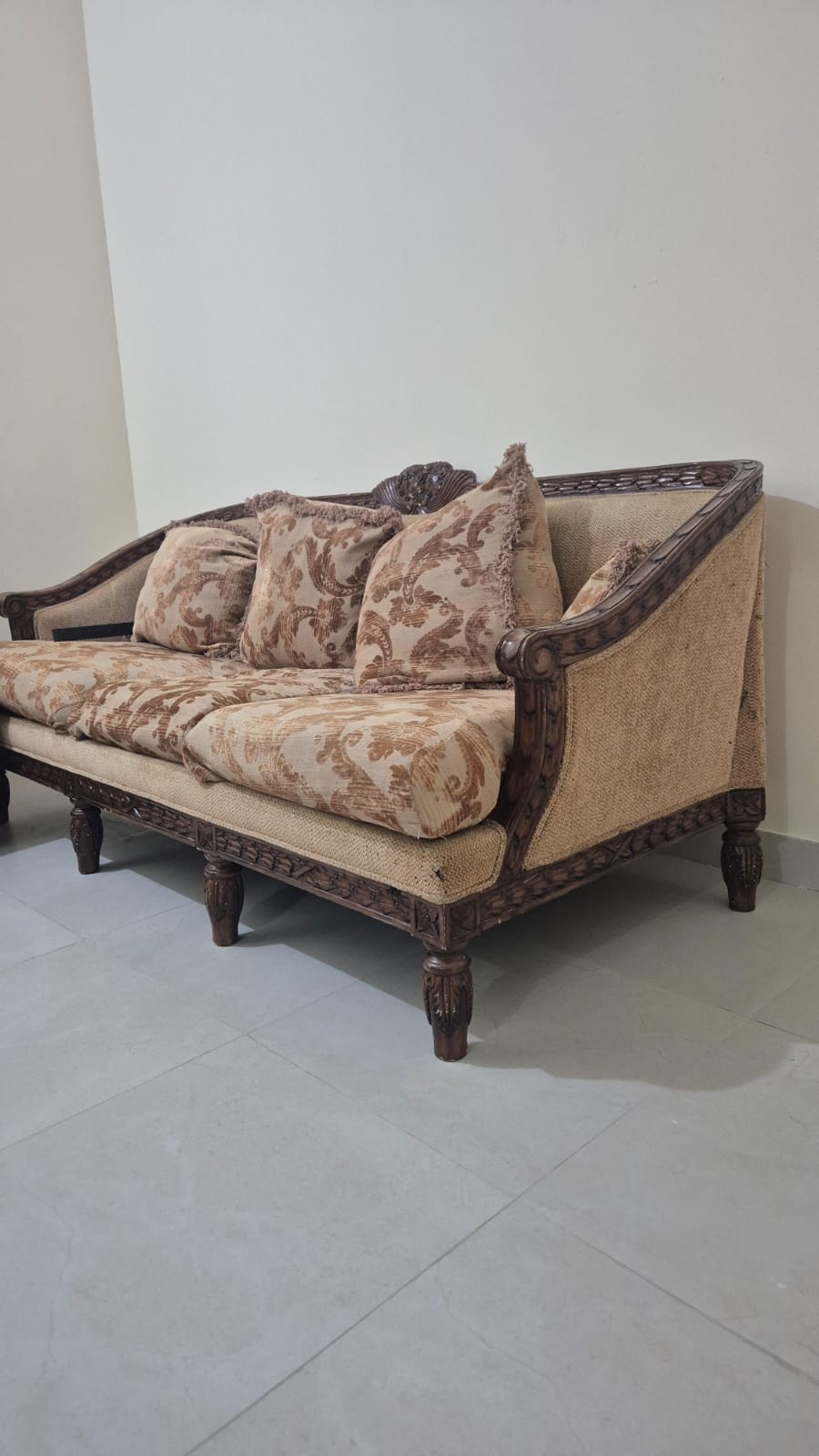 Wooden Sofa Set for Sale - Image 4