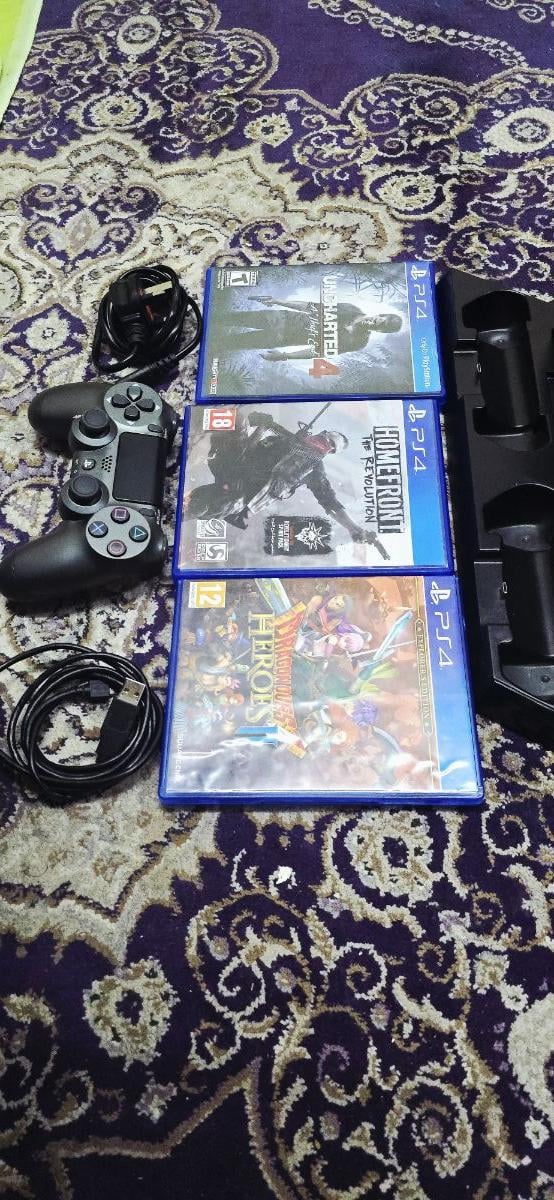 Ps4 1 TB with cooling Fan 1 controller 3 games 100% Working(Delivery free) - Image 1