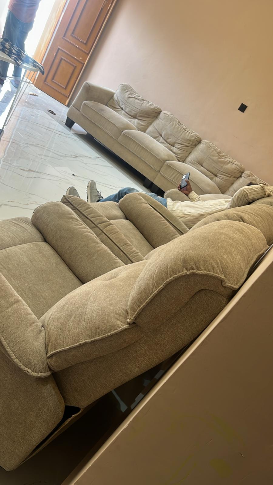 L-SHAPE HOME CENTRE SOFA & RECLINER SOFA - Image 2