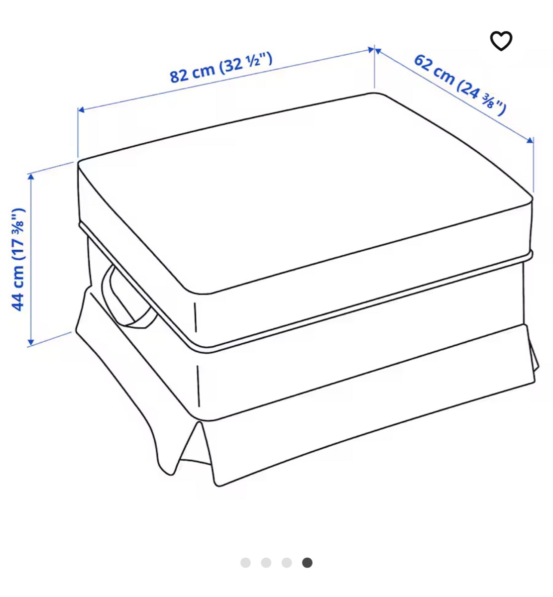 Ikea sofa with foot rest in Alkhor - Image 2