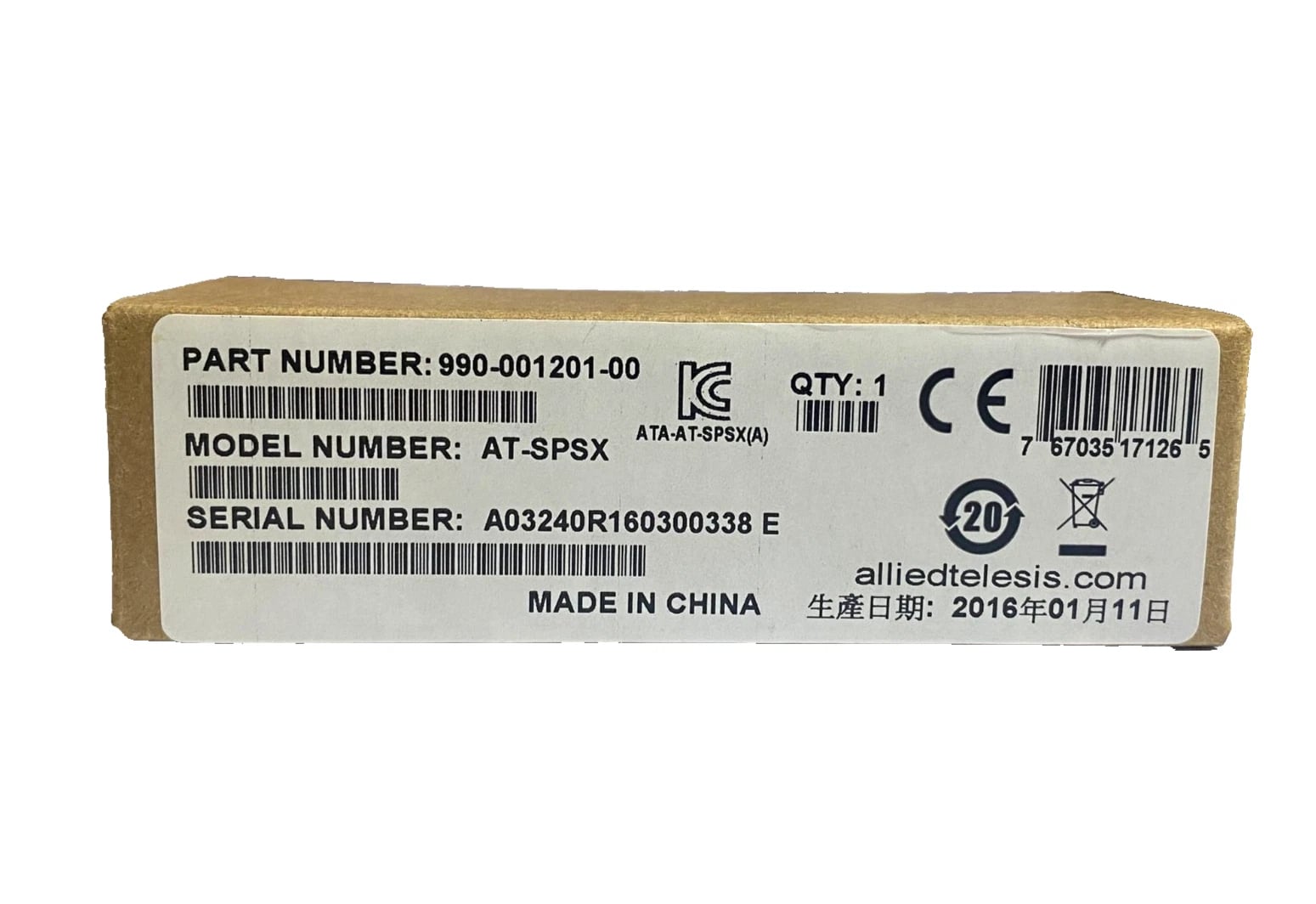 NEW-Allied Telesis- 990-001201-00 SFP Transceiver AT-SPSX - Image 1